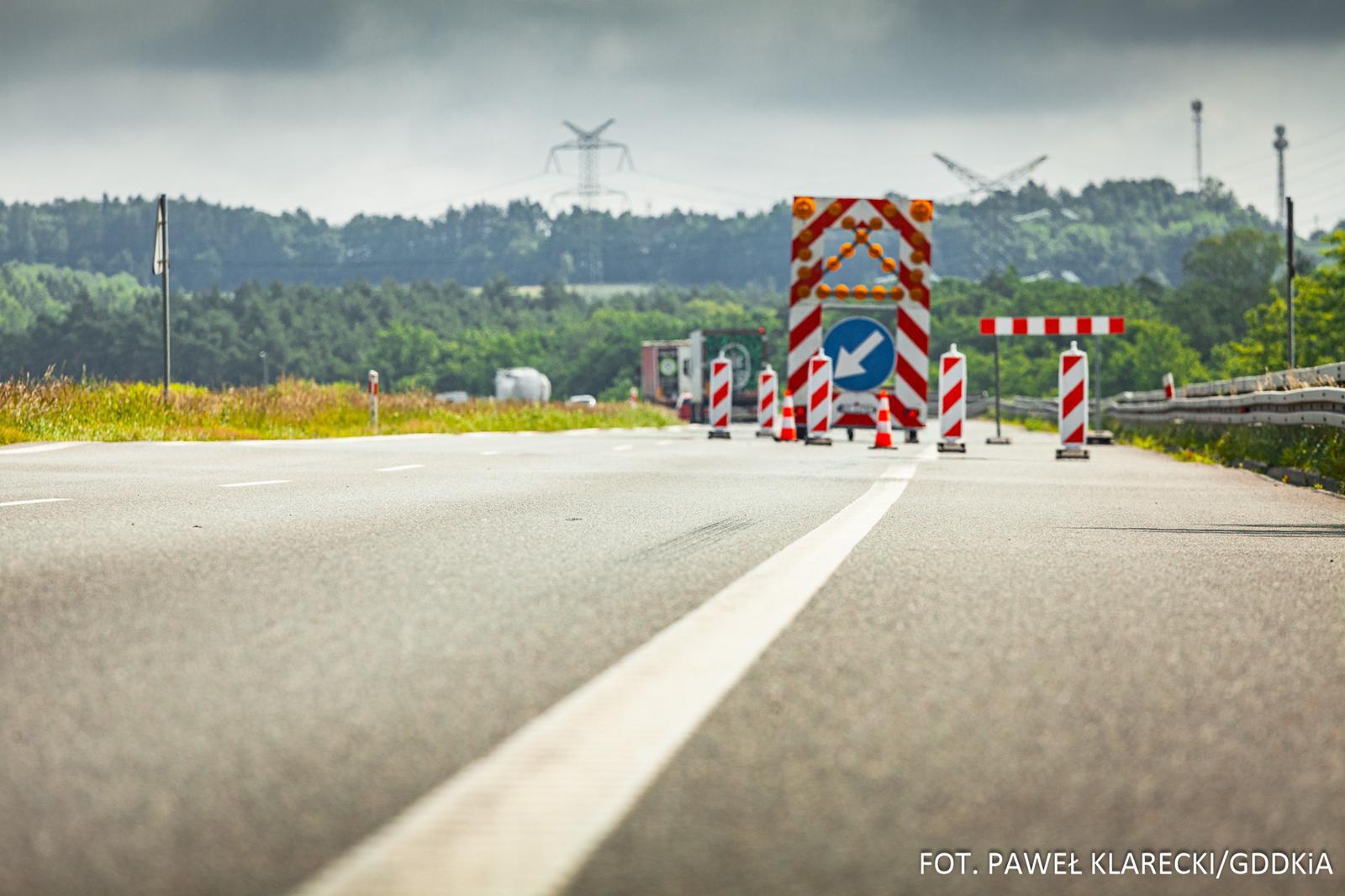 "Fale Dunaju" na autostradzie A1 Piekary Śl-Pyrzowice