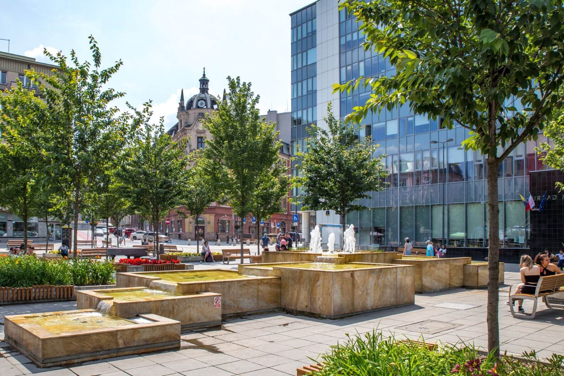 Fontanna plac Kwiatowy Katowice