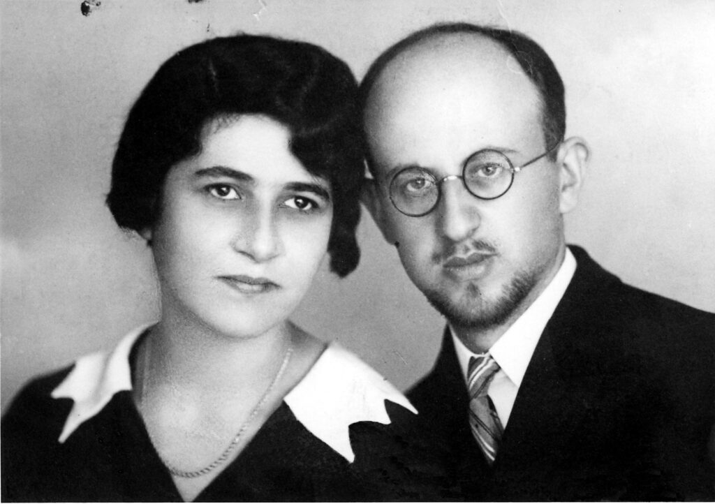 Gertrude Konigshofer i Rabbi Kalman Chameides, rodzice Leona. Przedwojenne zdjęcie zaręczynowe