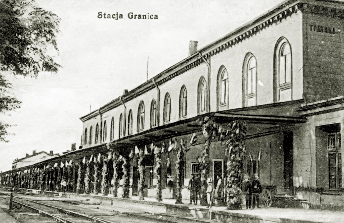 Granica (obecnie Sosnowiec, Maczki). Dworzec Kolei Warszawsko-Wiedeńskiej. Lata 1903-1906.