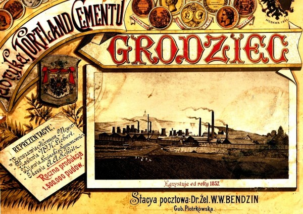 Cementownia Grodziec. Reprodukcja reklamy.