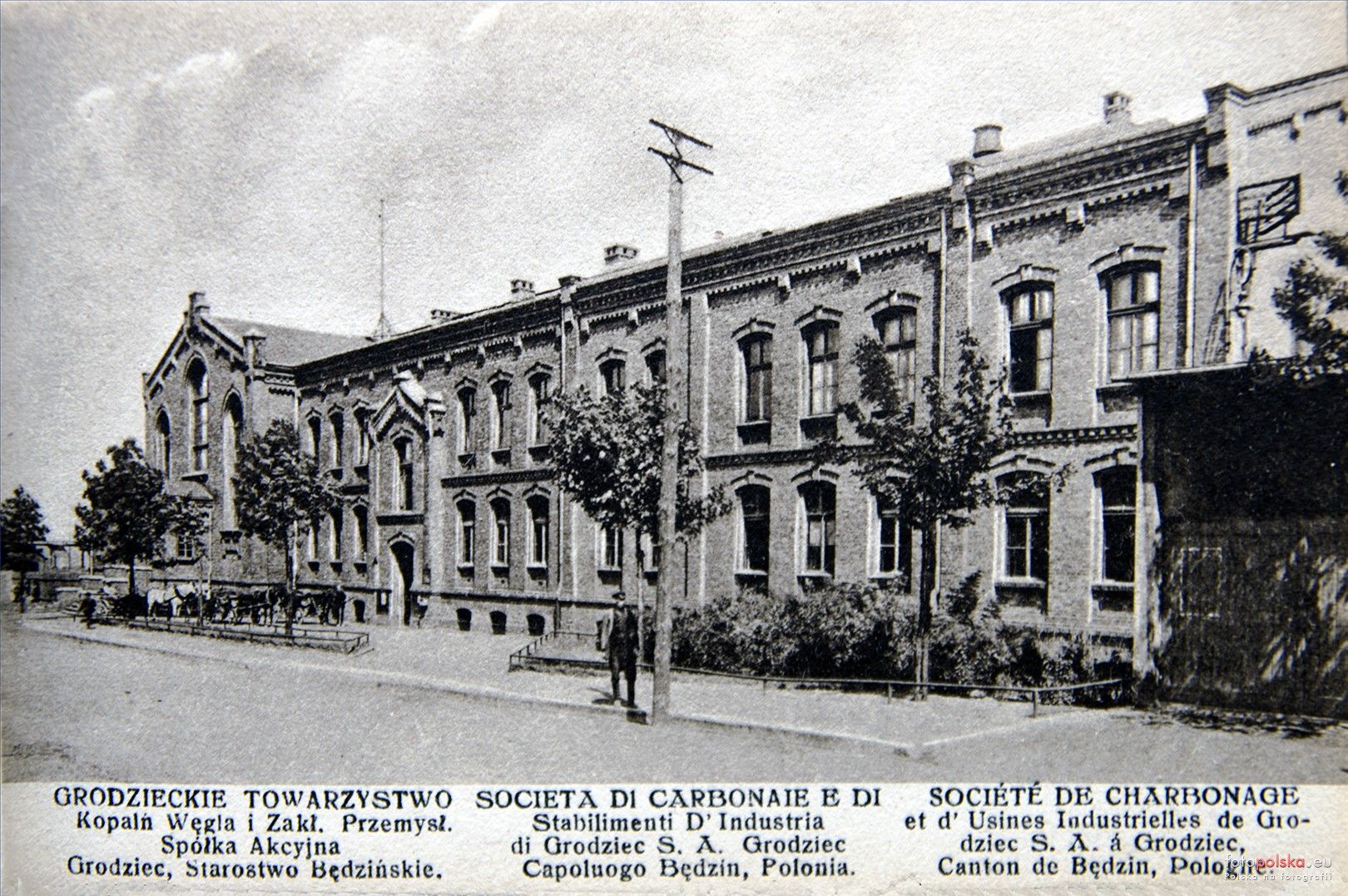 „Grodzieckie Towarzystwo Kopalń Węgla i Zakładów Przemysłowych” Spółka Akcyjna w Grodźcu. Biuro Główne. Po roku 1906.