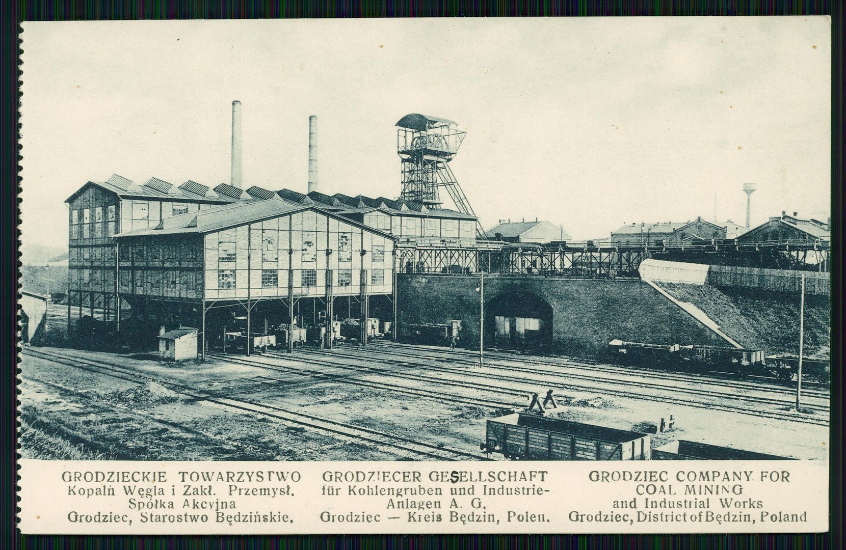 „Grodzieckie Towarzystwo Kopalń Węgla i Zakładów Przemysłowych” Spółka Akcyjna w Grodźcu. Sortownia. Po roku 1906.
