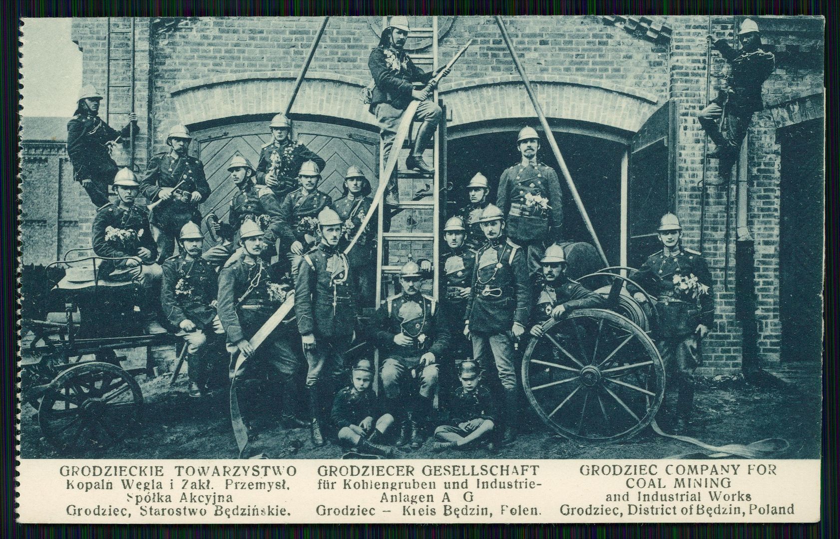 „Grodzieckie Towarzystwo Kopalń Węgla i Zakładów Przemysłowych” Spółka Akcyjna w Grodźcu. Straż ogniowa. Po roku 1906.