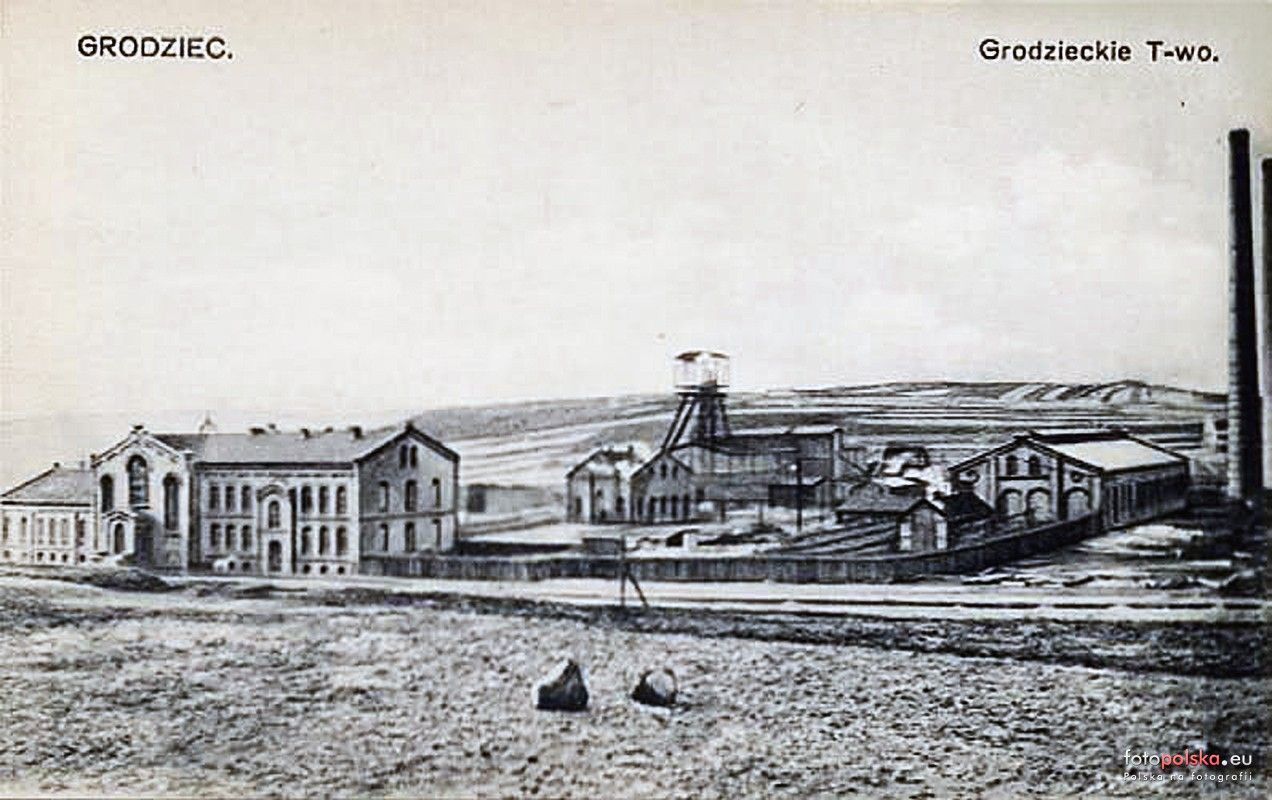 „Grodzieckie Towarzystwo Kopalń Węgla i Zakładów Przemysłowych” Spółka Akcyjna w Grodźcu. Widok z domu dyrektora. Lata 1906 –1912.