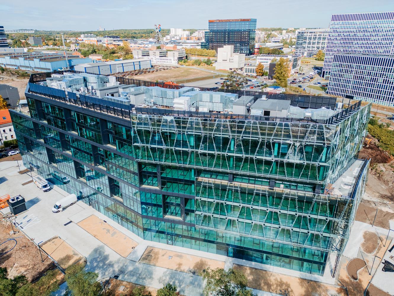 Grundmanna Office Park, budowa Katowice