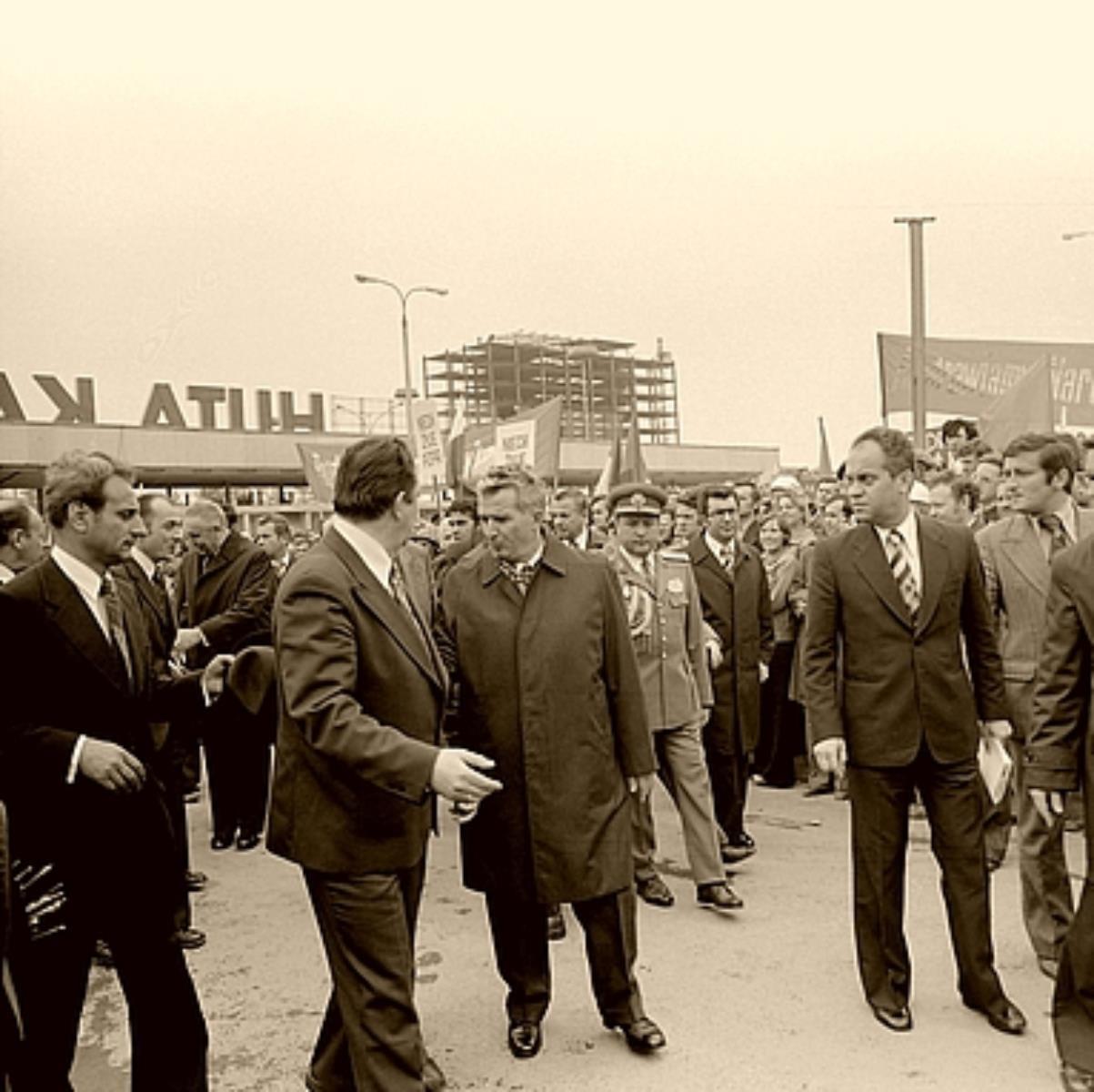 Wizyta Ceaușescu w Hucie Katowice