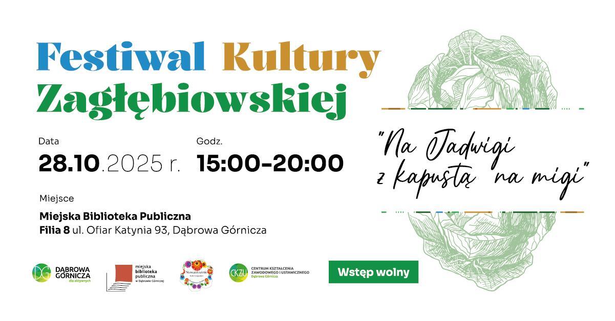 II Festiwal Kultury Zagłębiowskiej. Plakat. 28 października 2025.