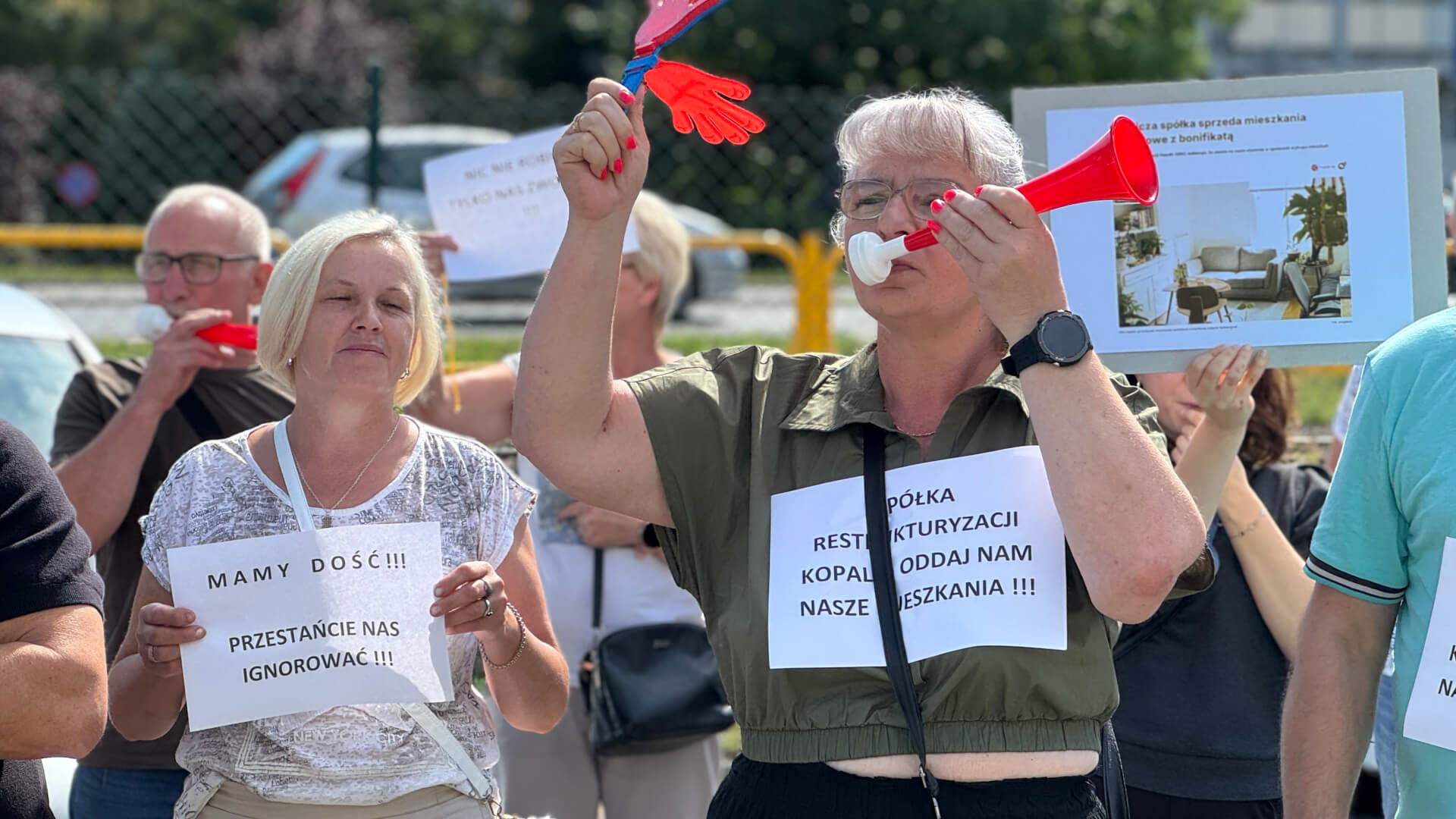 Protest mieszkańców Zabrza pod SRK