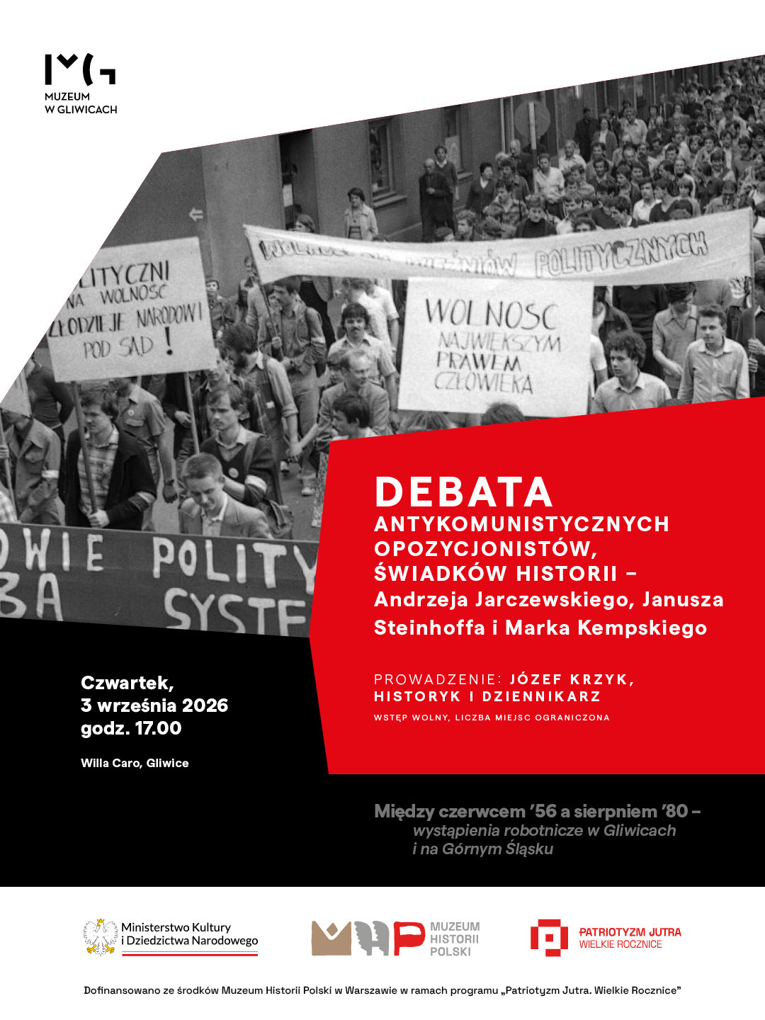 Debata antykomunistycznych opozycjonistów w Willi Caro: Jarczewski, Steinhoff i Kempski o sierpniu i wrześniu 1980 roku