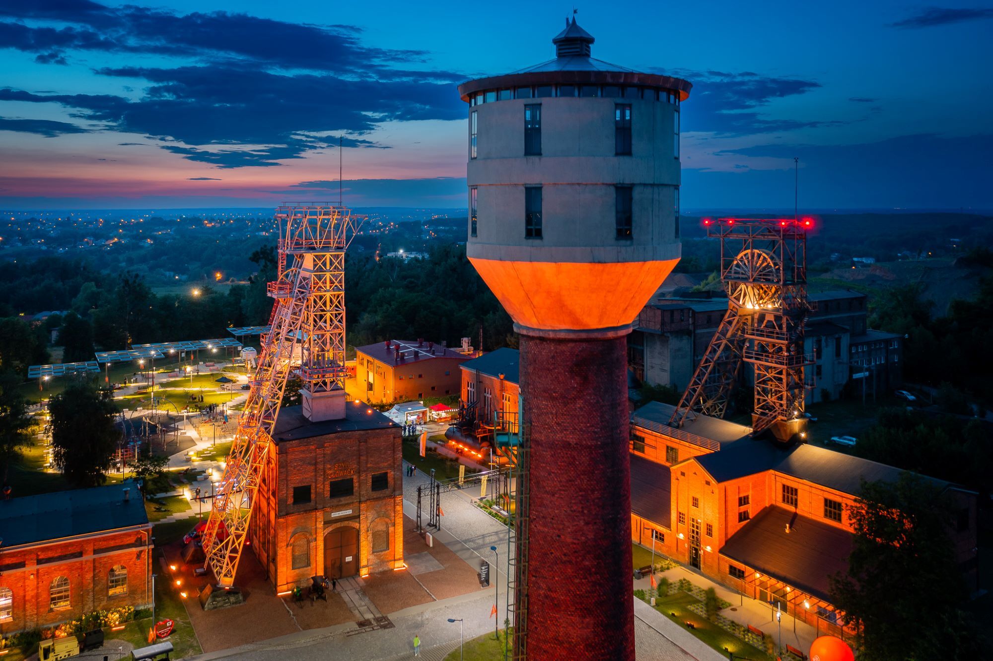Iluminacja kompleksu Kopalni Rybnik