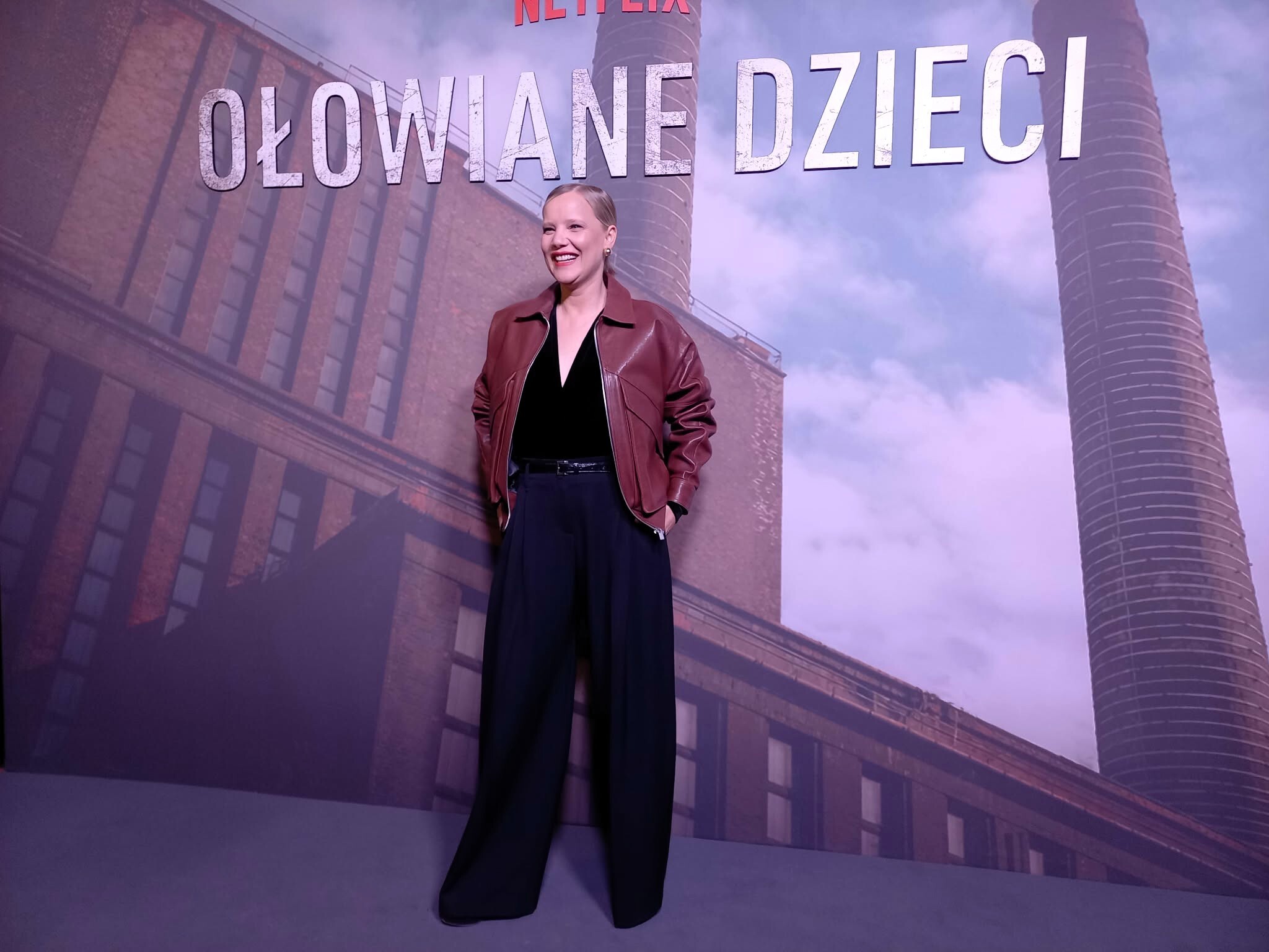 Joanna Kulig w czasie prapremiery serialu "Ołowiane dzieci". Fot. Katarzyna Pachelska
