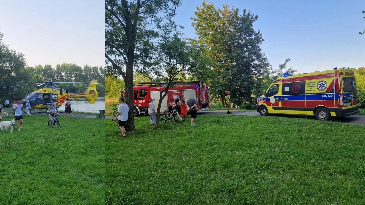 Katowice Dolina Trzech Stawow Laka Utoniecie Mezczyzny Zrodlo 112 Katowice Sluzby Ratunkowe 2025 06 21 01