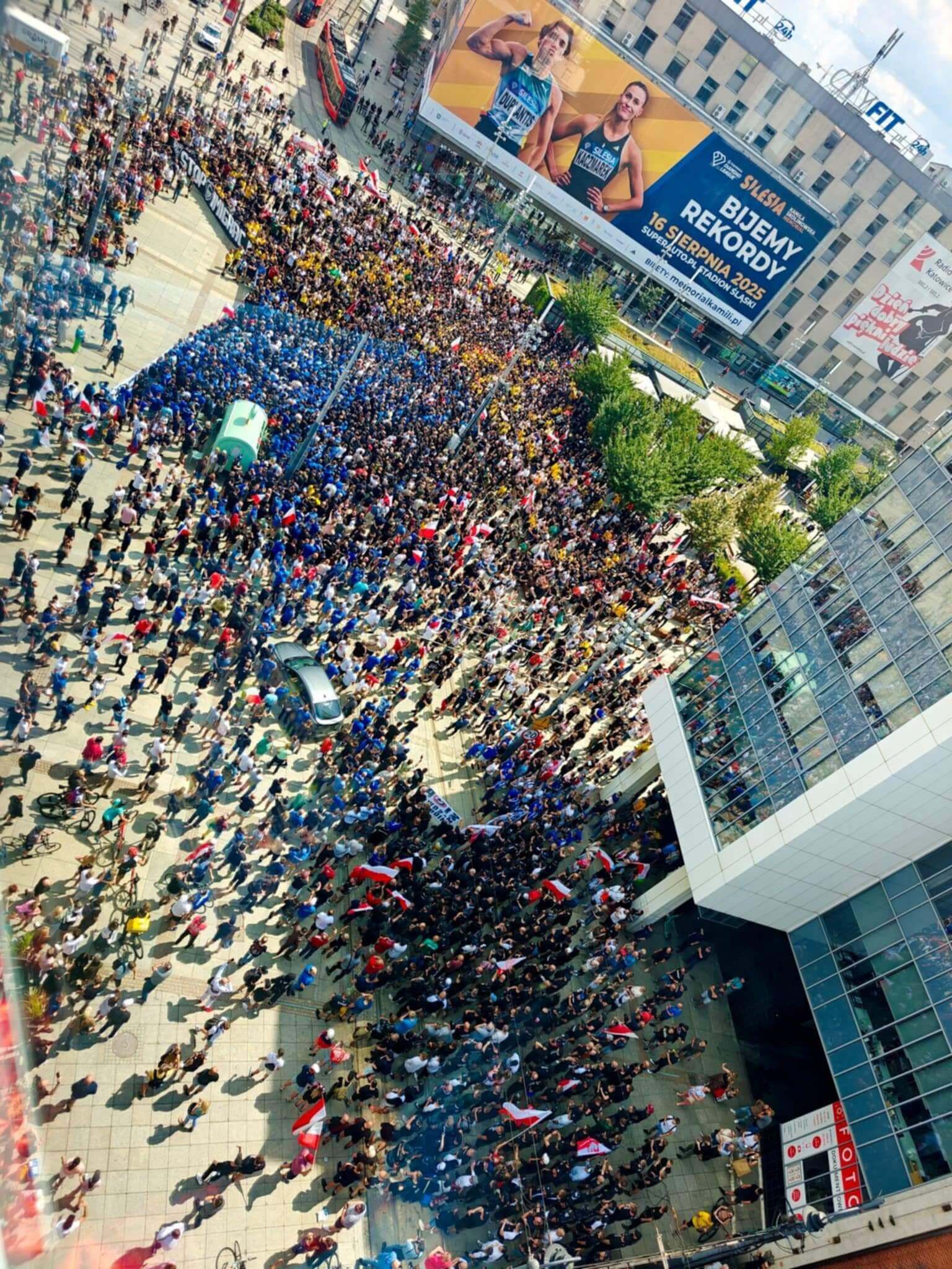 Katowice. Manifestacja pod hasłem: „Stop imigracji”. 19 lipca 2025.