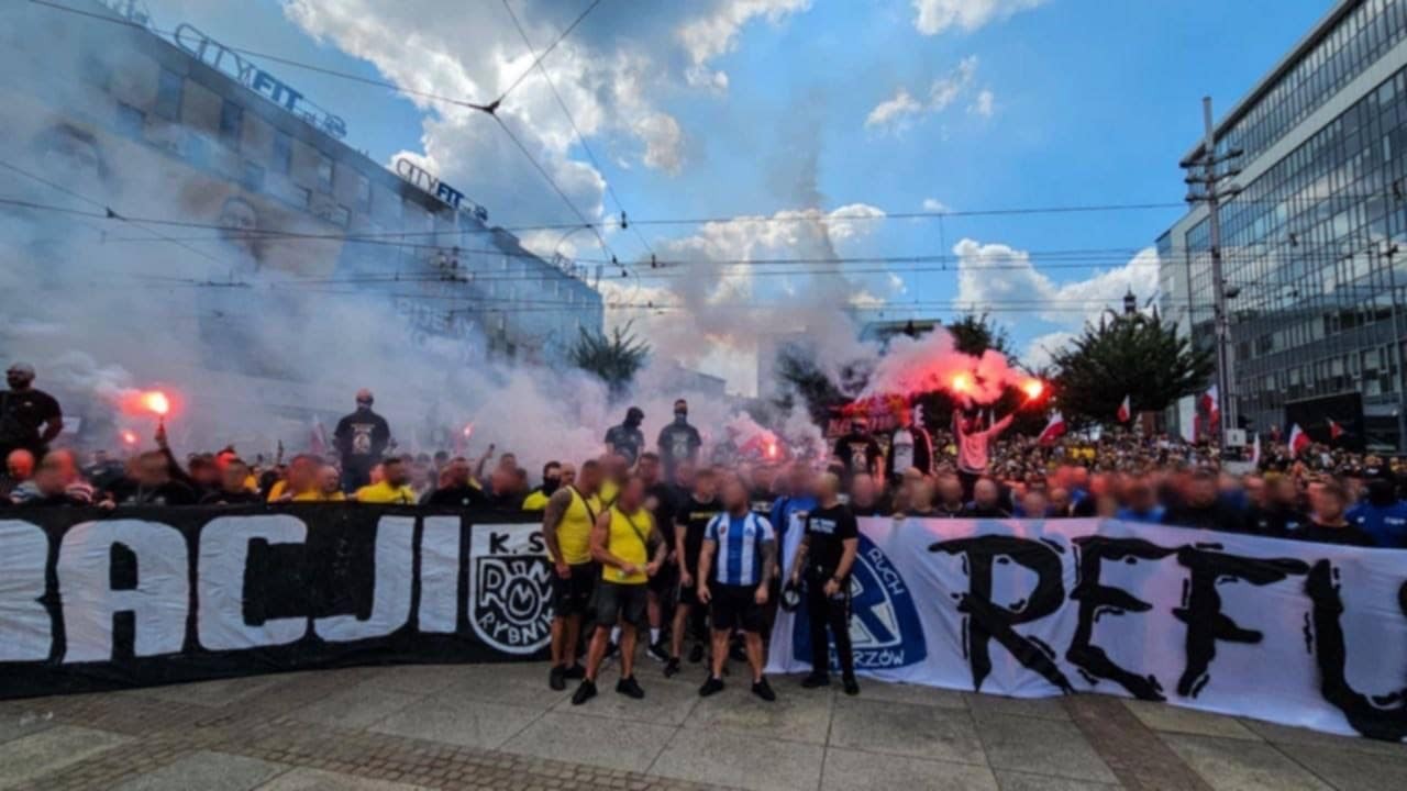 Katowice. Manifestacja pod hasłem: „Stop imigracji”. 19 lipca 2025.