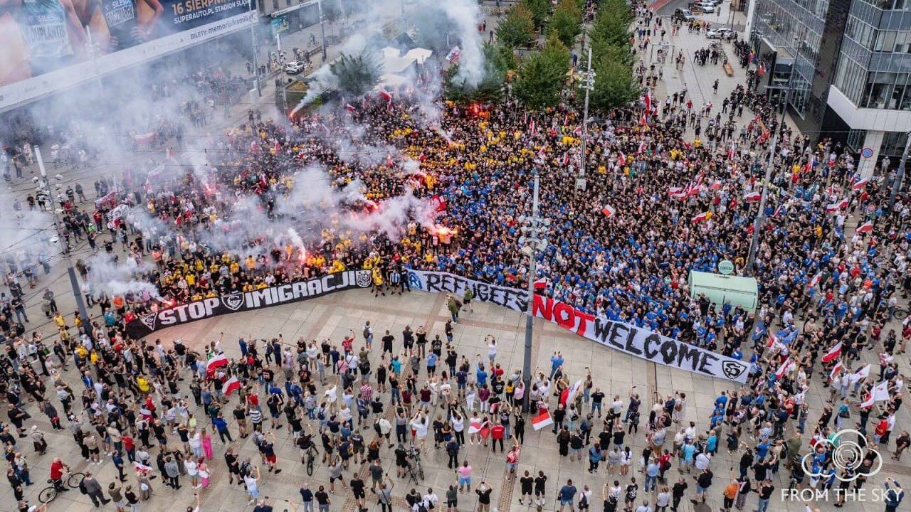 Katowice. Manifestacja pod hasłem: „Stop imigracji”. 19 lipca 2025.