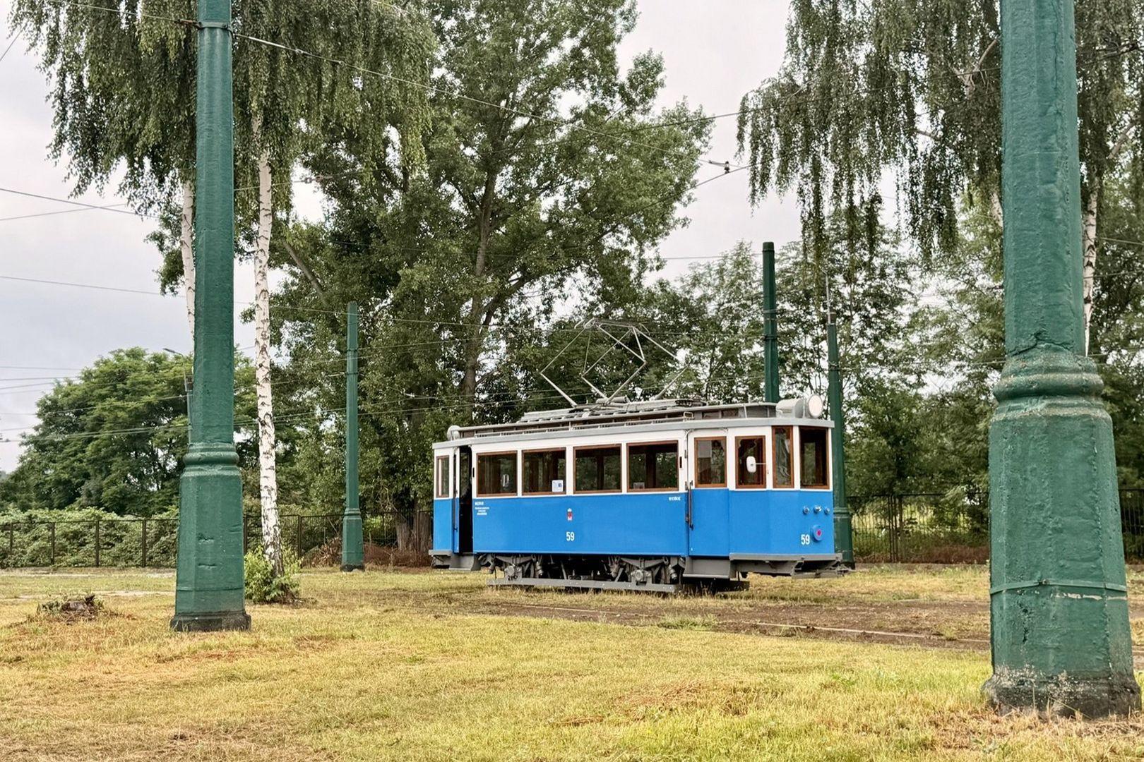 Zajezdnia tramwajowa Katowice-Zawodzie. Tramwaj Sanok / Graz SN1 MPK Kraków #59. 2 lipca 2026