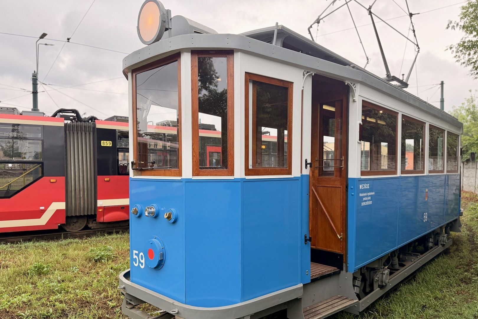 Zajezdnia tramwajowa Katowice-Zawodzie. Tramwaj Sanok / Graz SN1 MPK Kraków #59. 2 lipca 2026