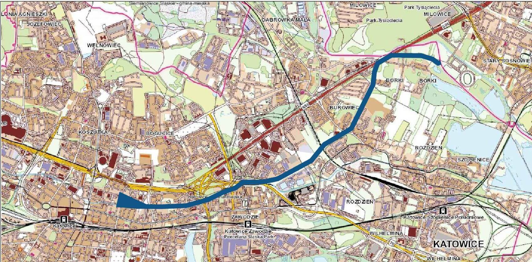 Koncepcja przebiegu velostrady nr 1 z grudnia 2023 r.