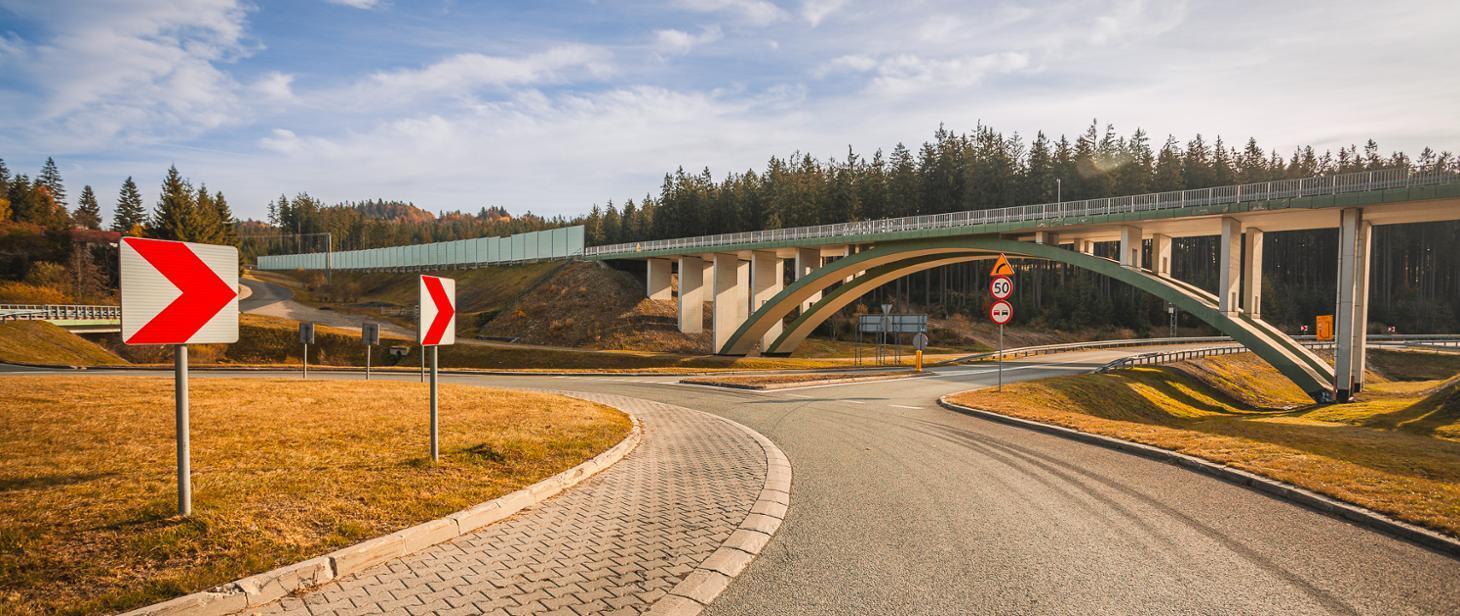 Laliki. Wiadukt na węźle Rajcza drogi ekspresowej S1