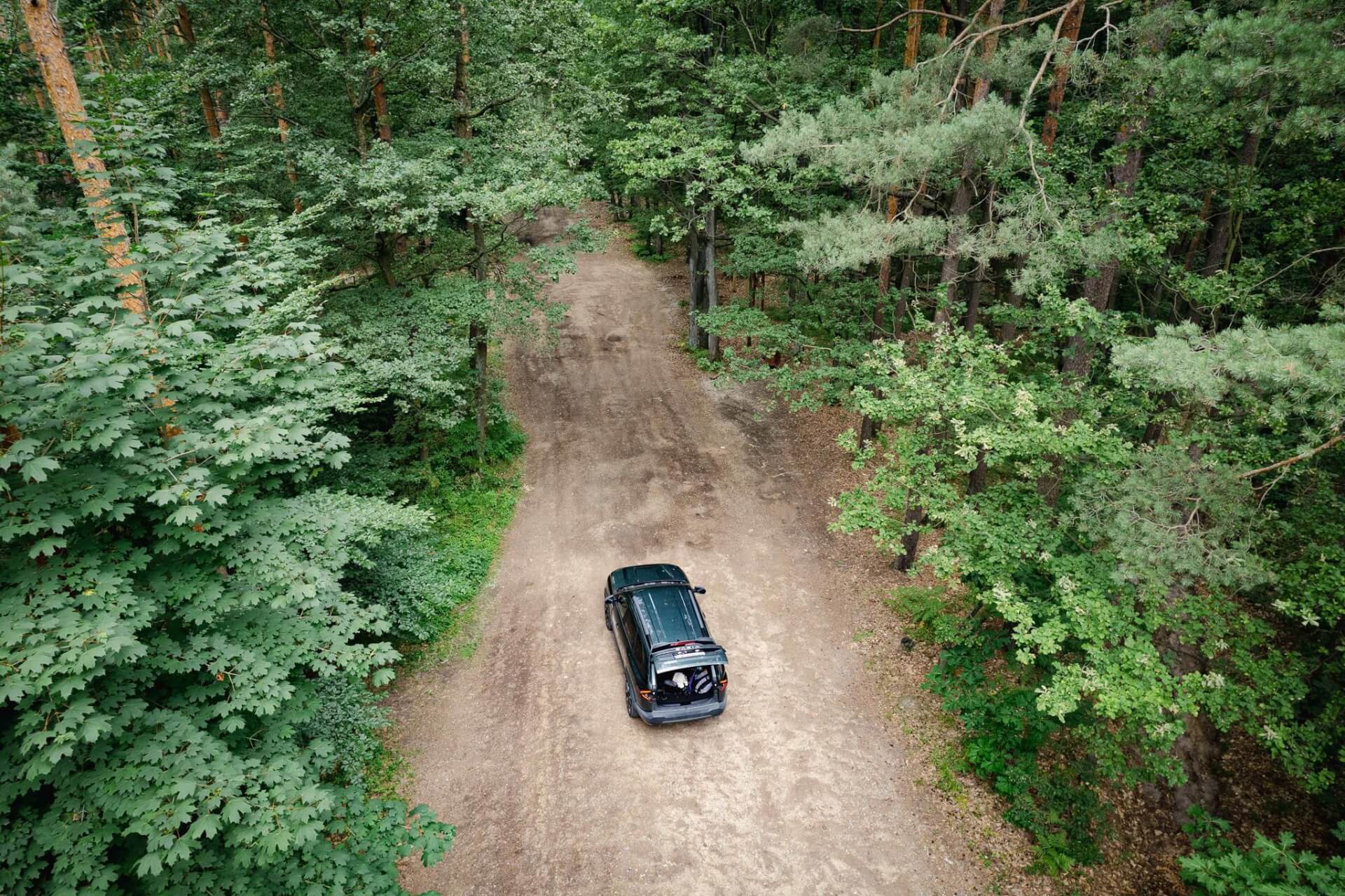 Parking leśny, Zumpy. Fot. Mateusz Bałwas