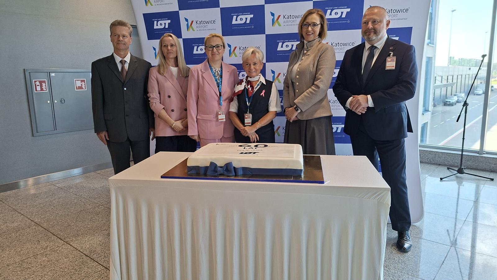 Lotnisko Pyrzowice LOT 60 lecie lotu