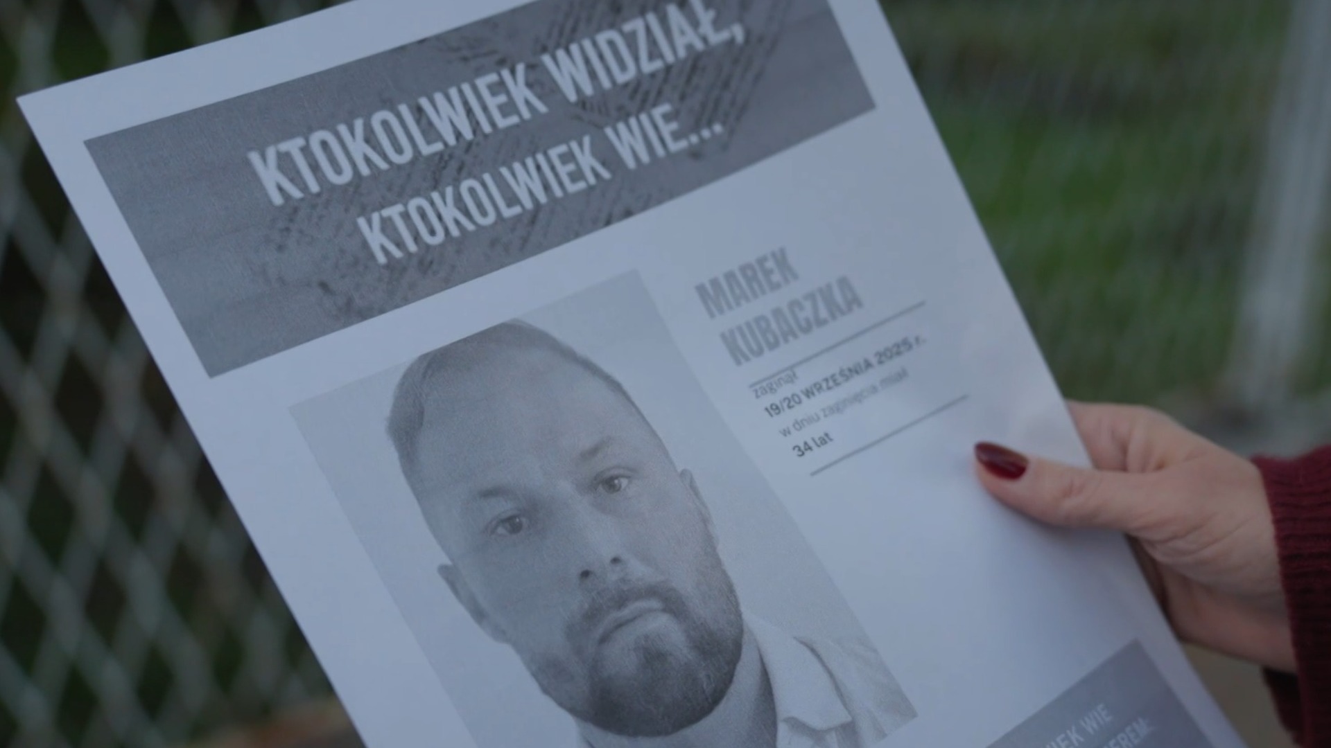 Marek Kubaczka. Ogłoszenie o zaginięciu.