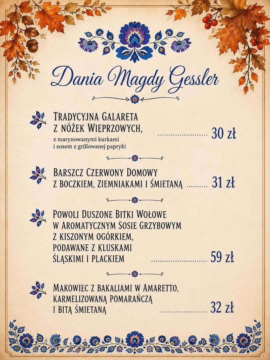 Menu bar Frelka Hanys Chorzow 1