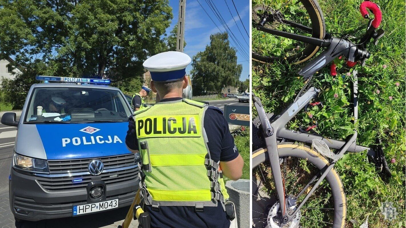 Mysłowice-Larysz-Hajdowizna. Zderzenie rowerzysty z samochodem przy ulicy Laryskiej. 5 sierpnia 2025.
