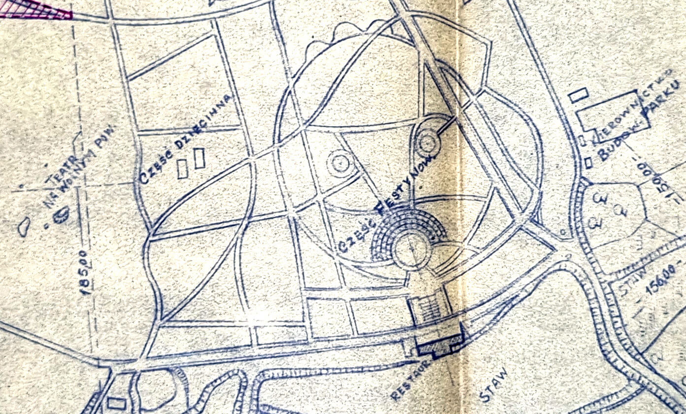 Na tym planie sytuacyjnym widać położenie Terenów Dziecięcych względem Terenów Festynowych WP Ki W