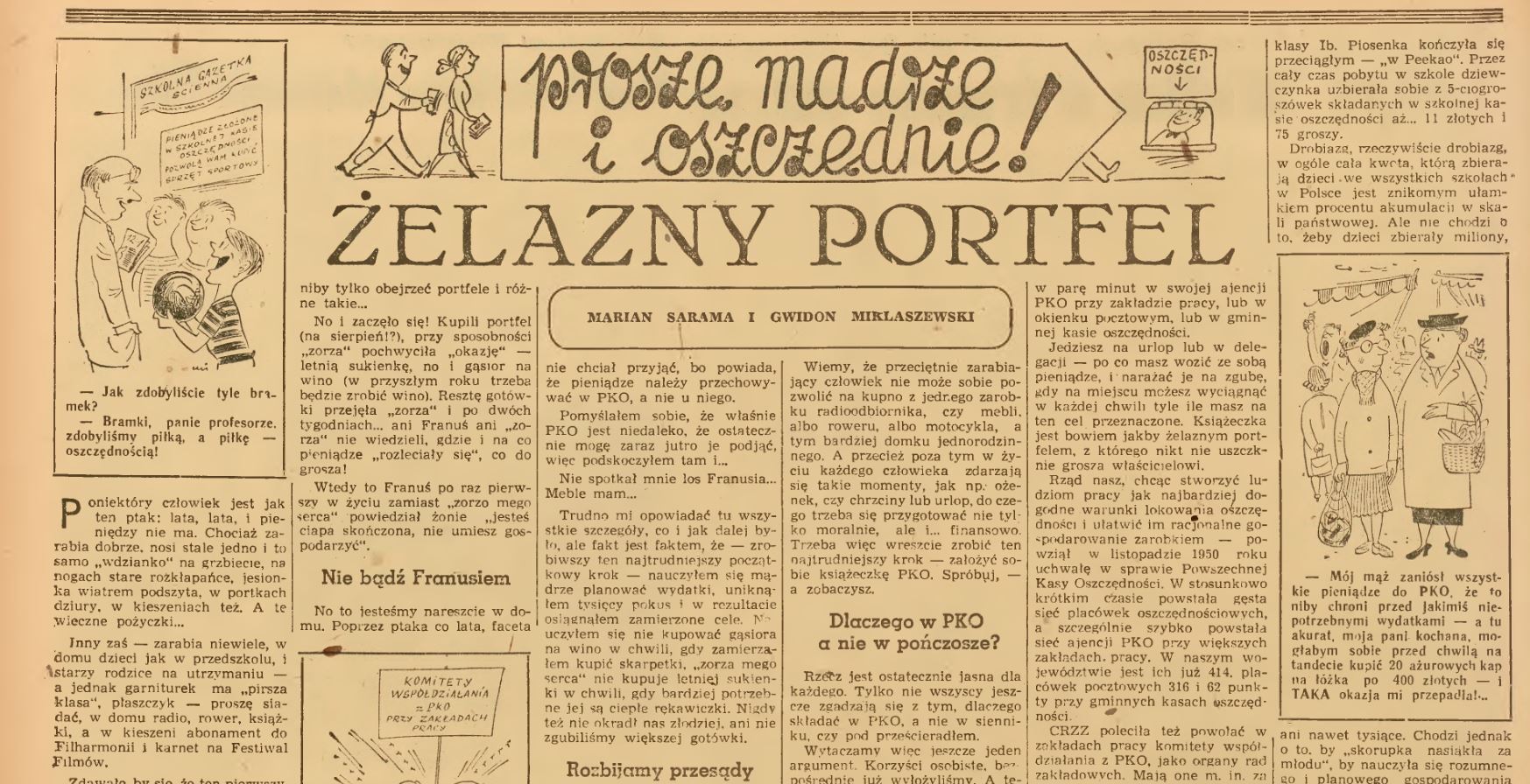 Rysunki Gwidona Miklaszewskiego w służbie propagandy