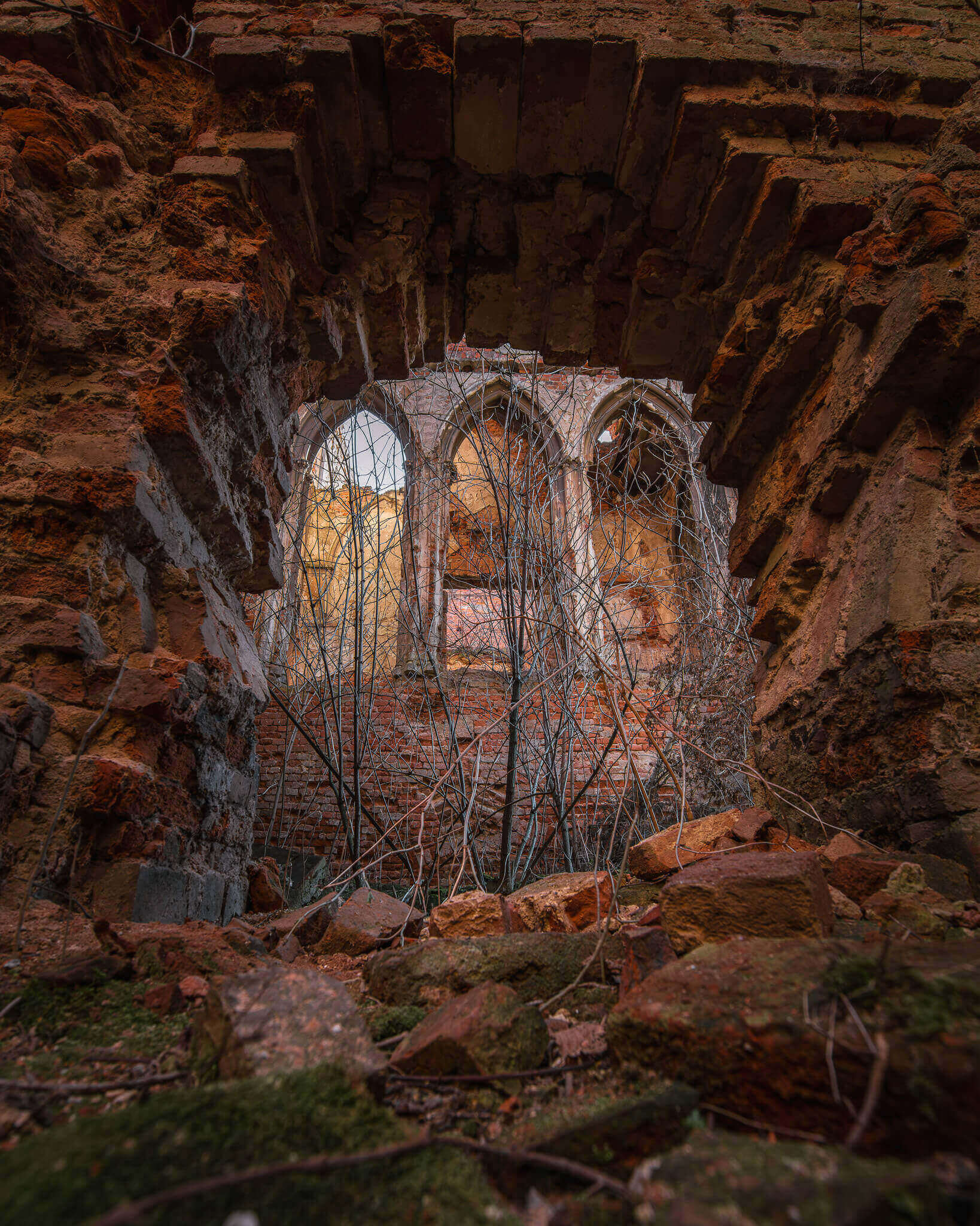 Ruiny pałacu w Sławikowie