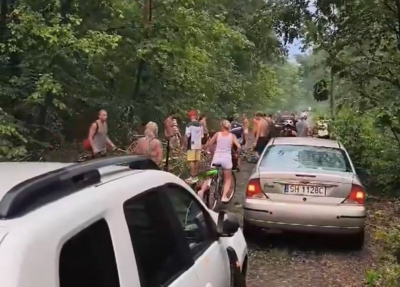Po burzy nad zalewem Nakło-Chechło