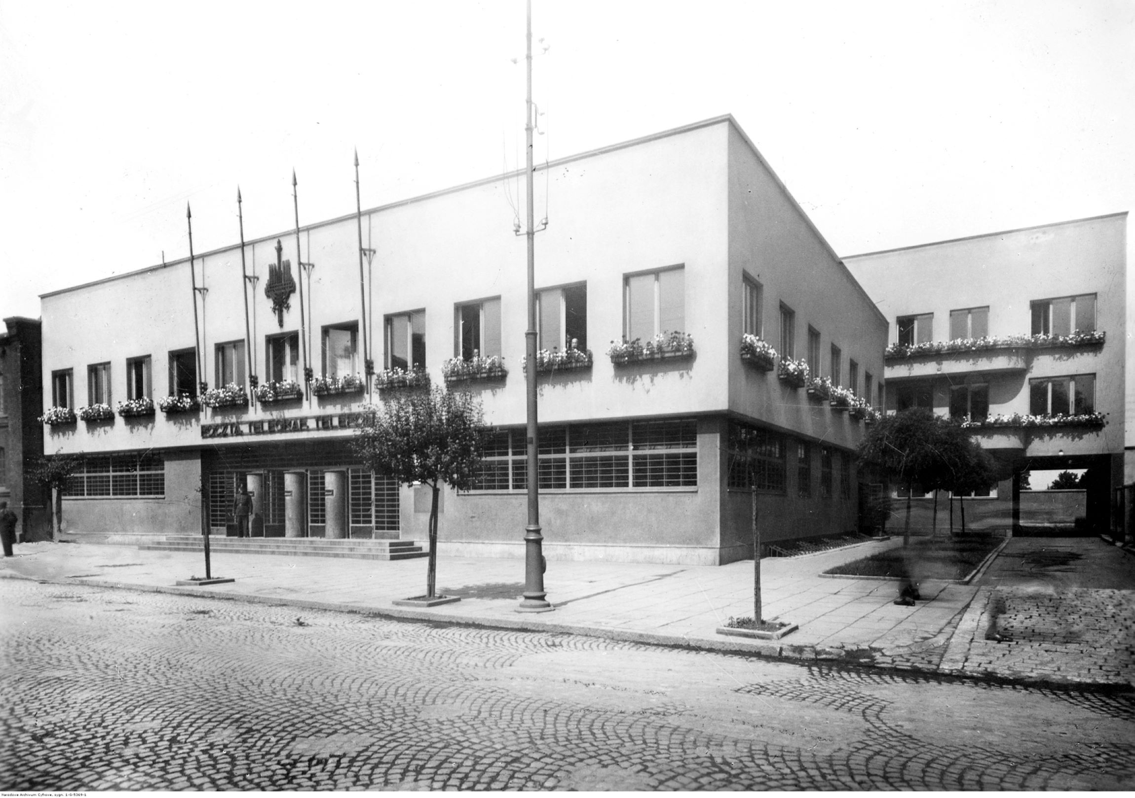 Poczta Główna, Sosnowiec, zdjęcie archiwalne. Fot. Fotopolska.eu