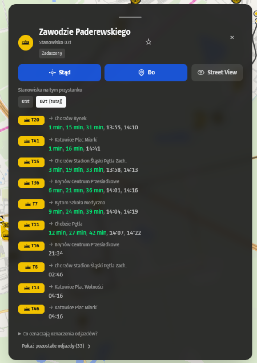 Portal Systemu Dynamicznej Informacji Pasażerskiej ZTM