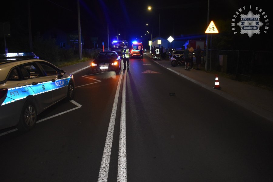 Potrącenie nietrzeźwej nastolatki w Zawierciu