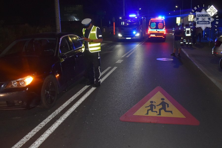 Potrącenie nietrzeźwej nastolatki w Zawierciu