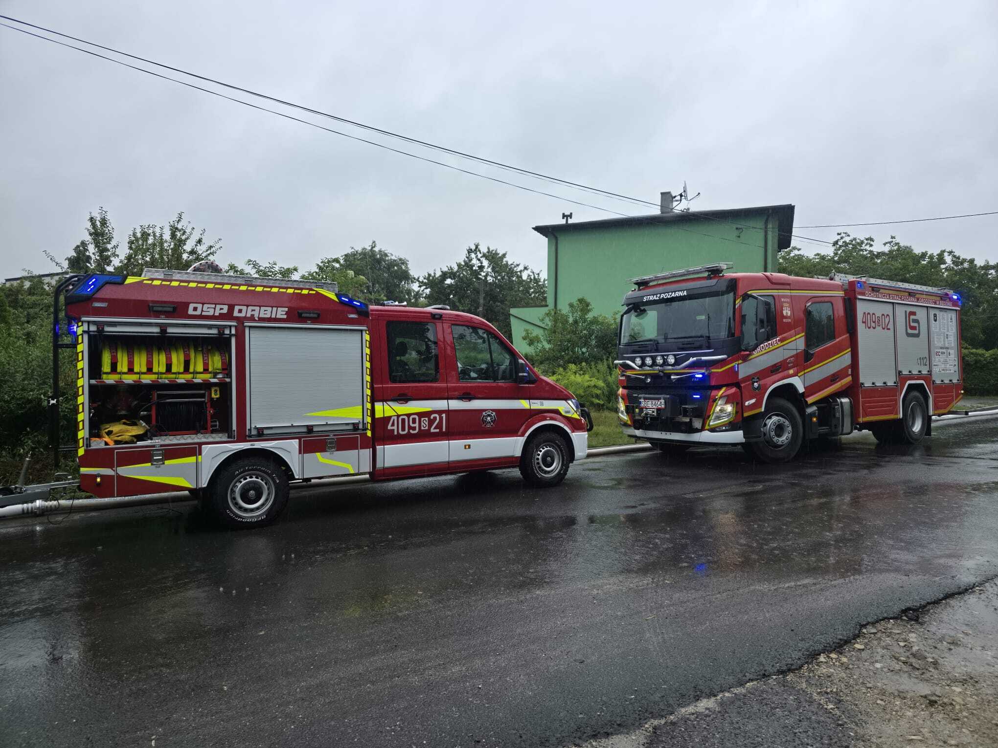 Podtopienia po nawałnicach w powiecie będzińskim. 28 lipca 2025.