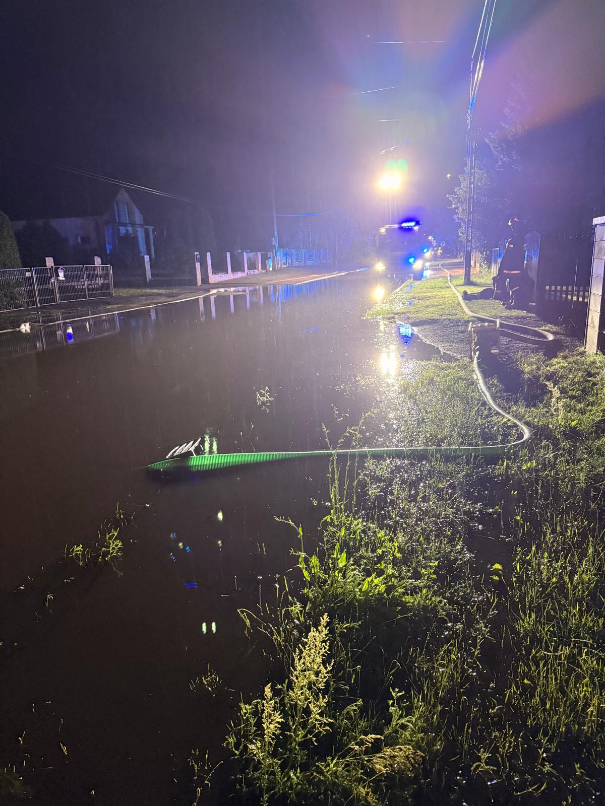 Powiat zawierciański. Skutki przejścia nocnych nawałnic. 23 – 24 czerwca 2025.