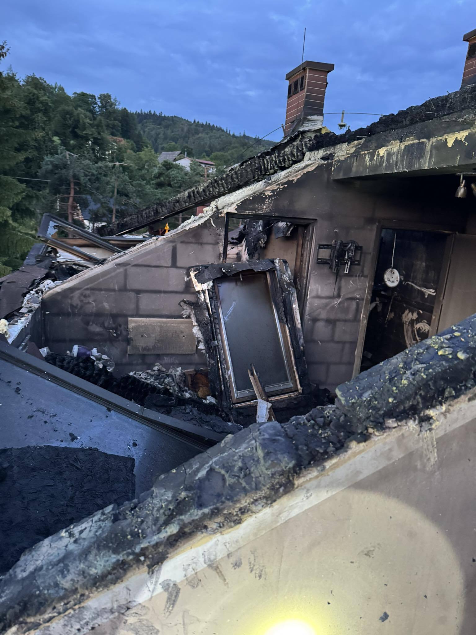 Pozar Dworek nad Wisla 18 07 2025 2