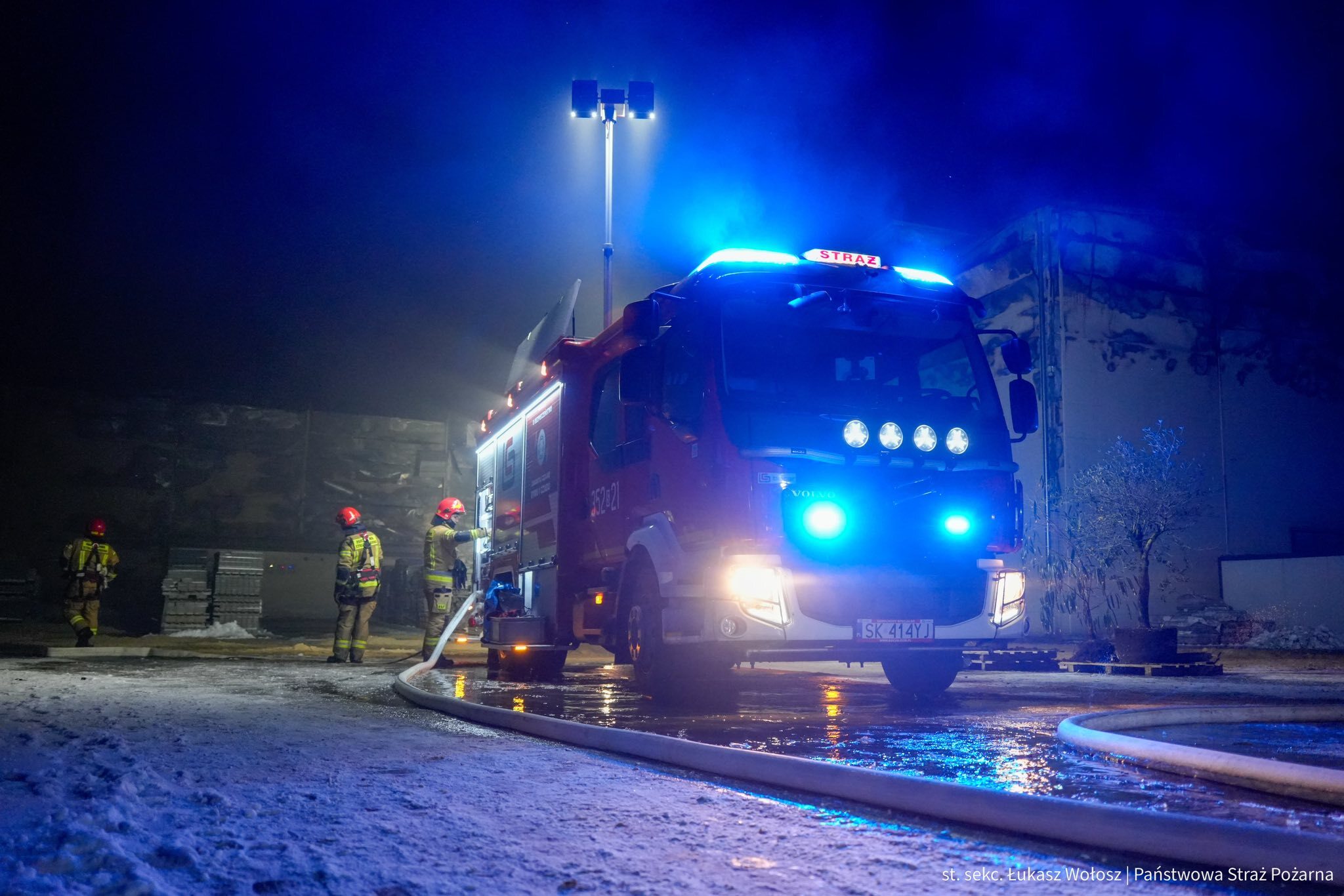 Pożar hali w Alekandrii Pierwszej