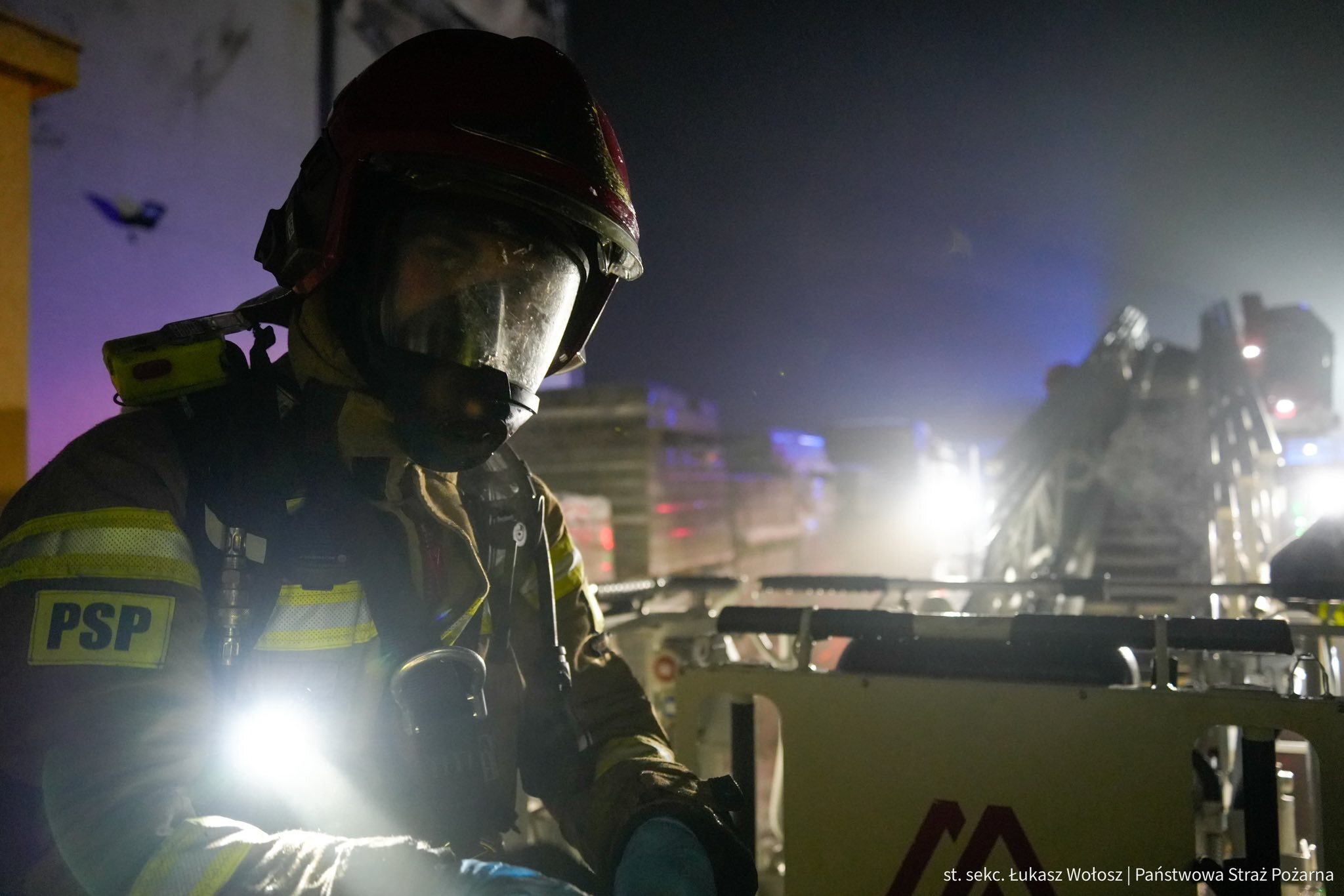 Pożar hali w Alekandrii Pierwszej