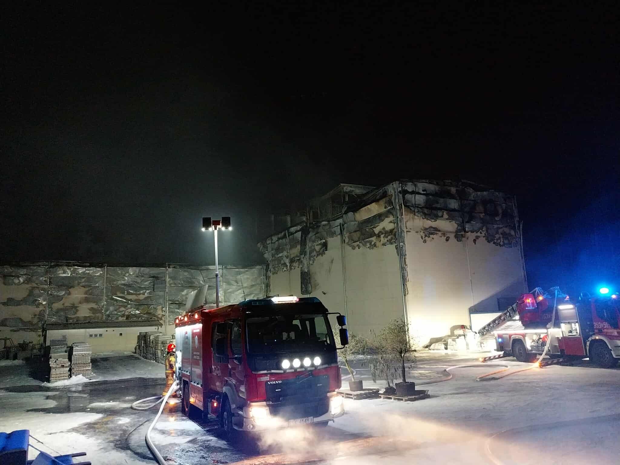 Pożar hali w Alekandrii Pierwszej