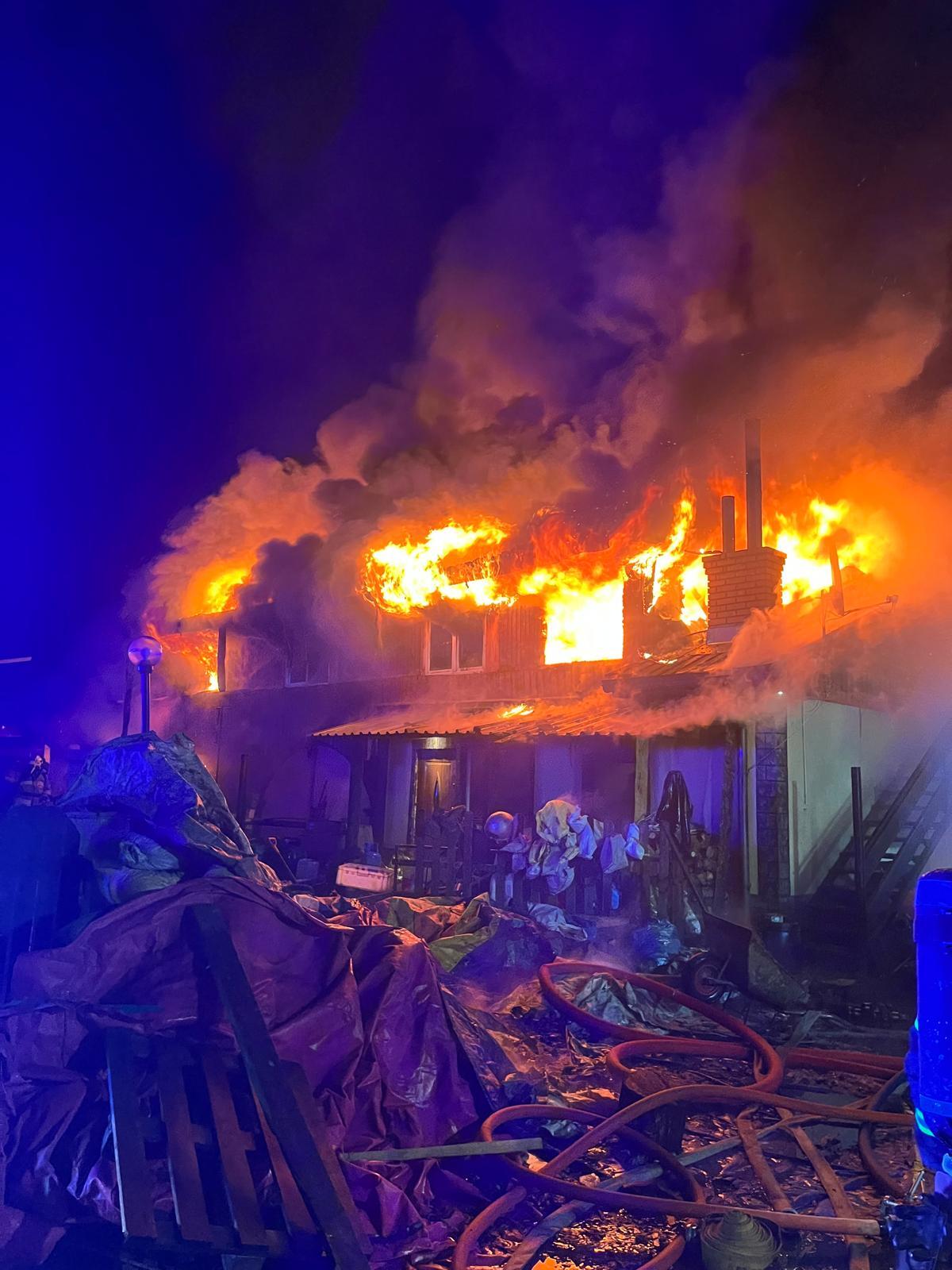 Pożar w Kończycach Wielkich