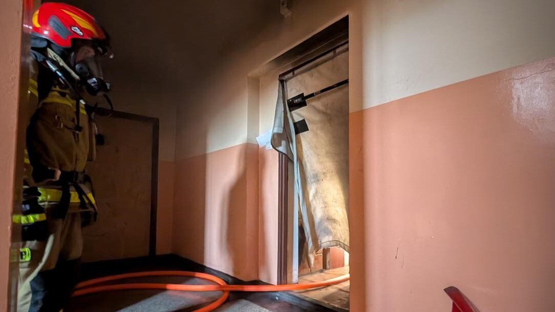Pożar mieszkania przy ul. Wiosny Ludów w Katowicach