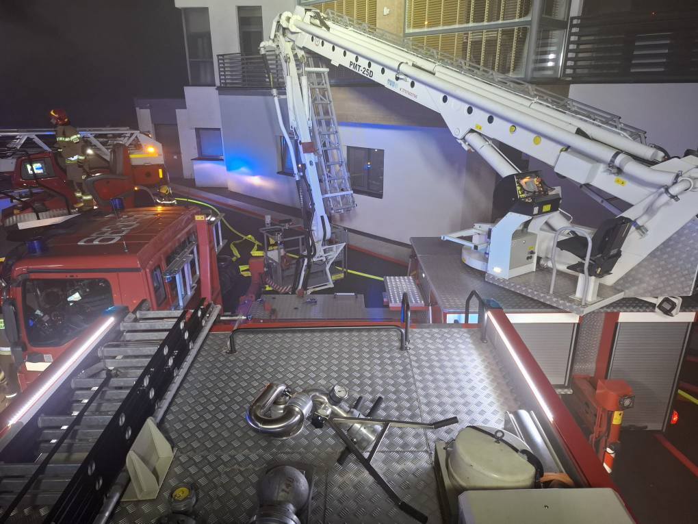 Pożar domu przyjęć w Mszanie