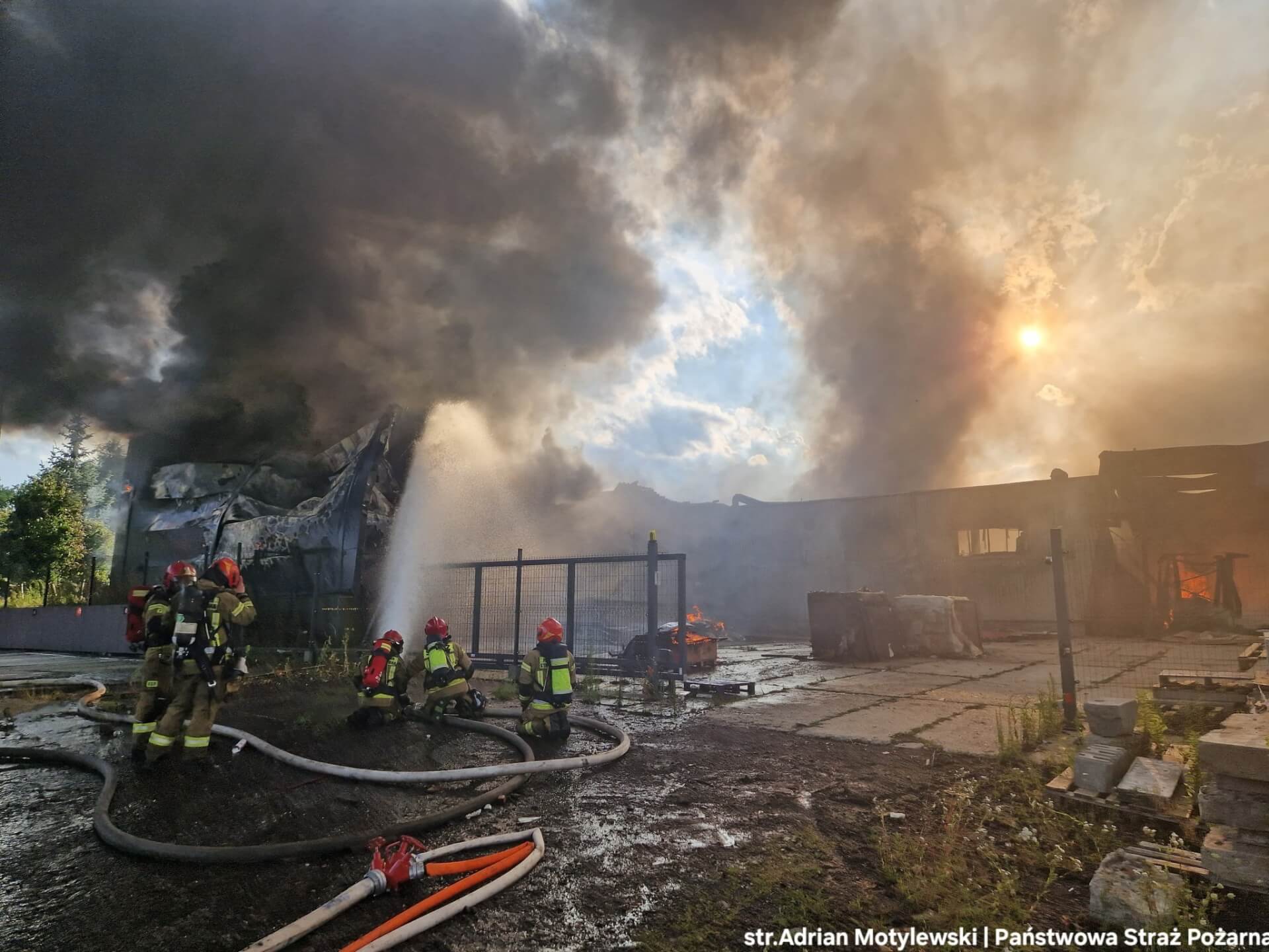 Pożar hali, Siemianowice Śląskie, 14.07 2025