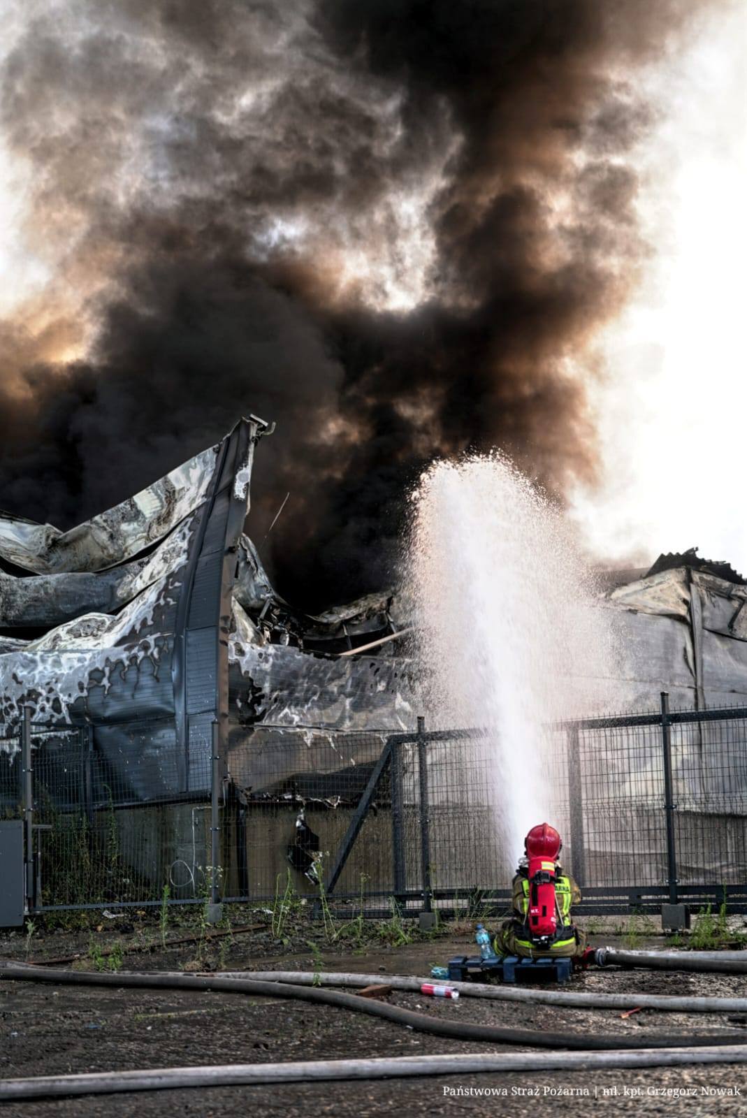 Pożar hali, Siemianowice Śląskie, 14.07 2025