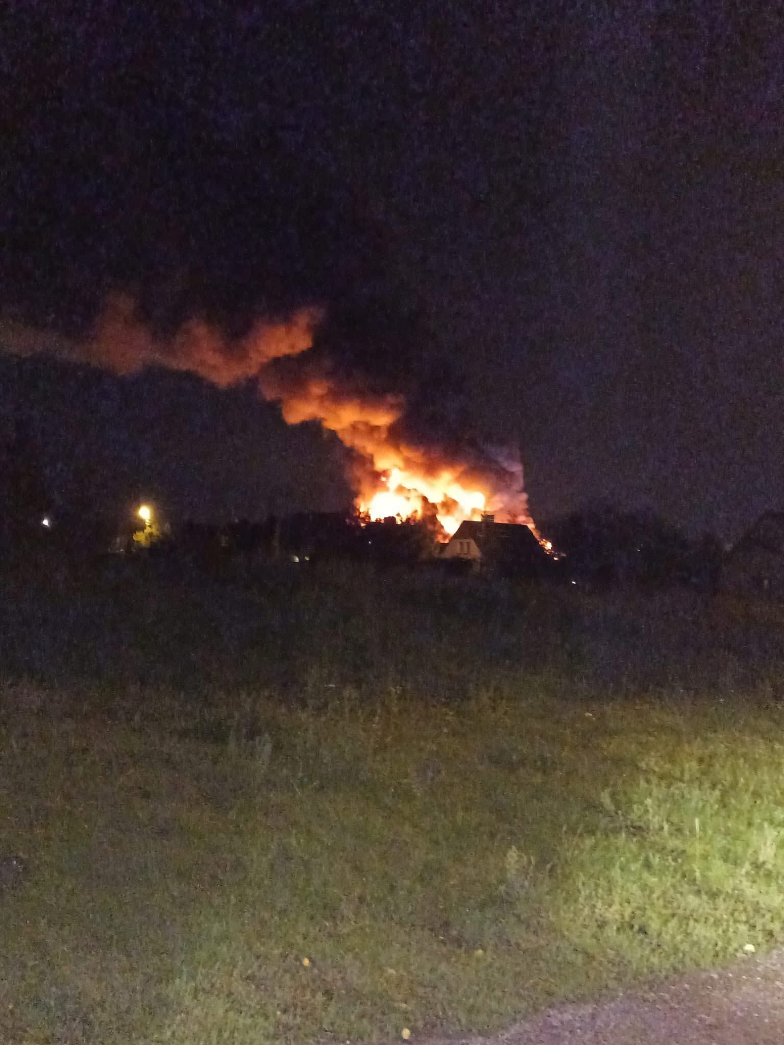 Pożar hali w Czeladzi