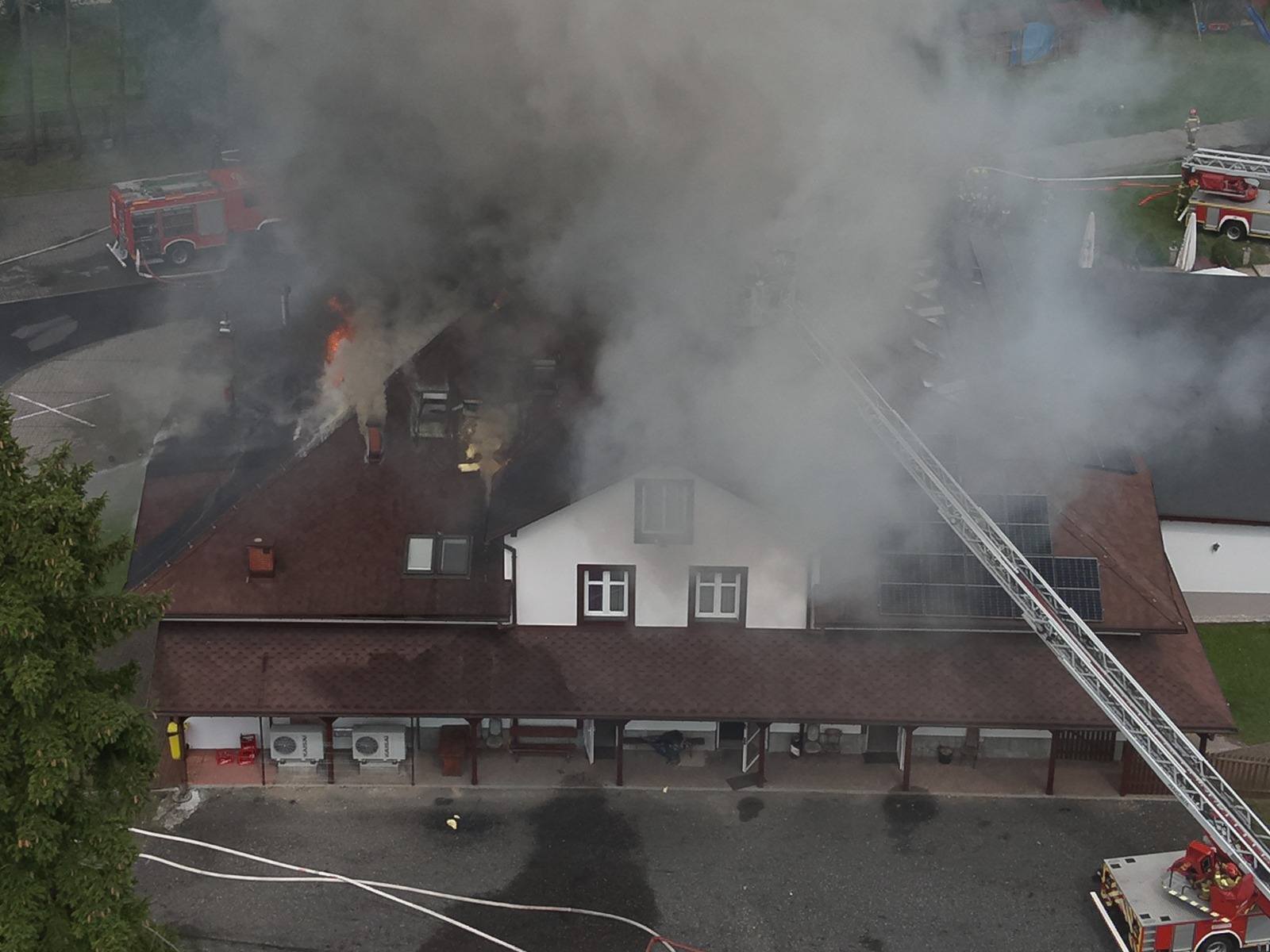 Pożar hotelu w Wiśle